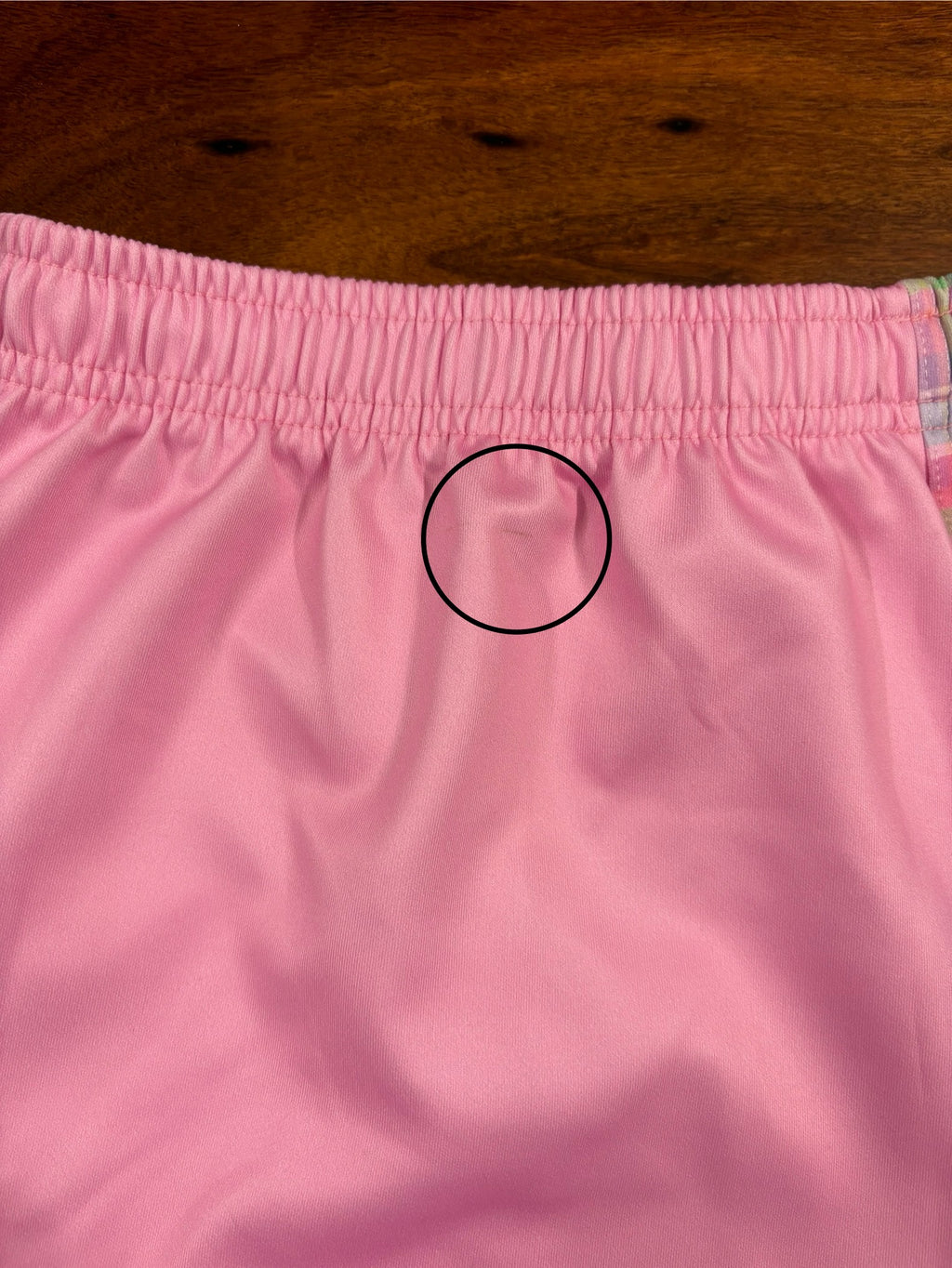 LARGE #2 Pink/Rainbow Plaid Shorts - MINOR DEFECT