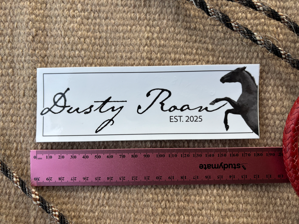 Dusty Roan Bumper Sticker 6cm x 18cm