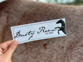Dusty Roan Bumper Sticker 6cm x 18cm