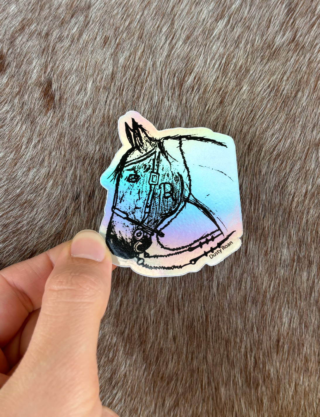 DR Horse Sketch Sticker 6cm x 5cm