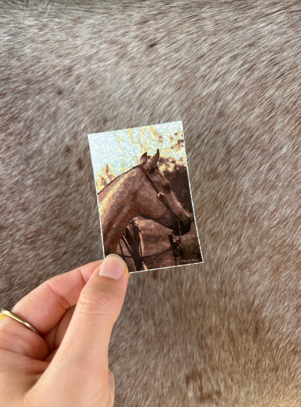DR Glitter Horse Sticker 5cm x 7.5cm